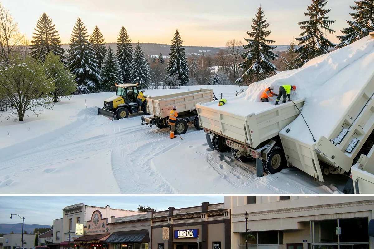 Bank Parking Lot Snow Removal in Burlington, Skagit County, WA - Bank lots across Western Washington need the most winter attention from December through February, when morning freezes meet...