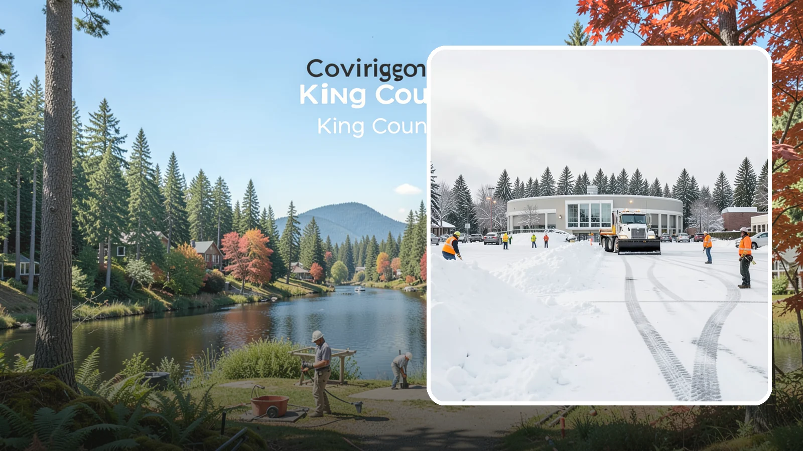 Bank Parking Lot Snow Removal in Covington, King County, WA - We clear bank lots, drive-throughs, and ATM lanes so Western Washington customers bank safely all winter.
