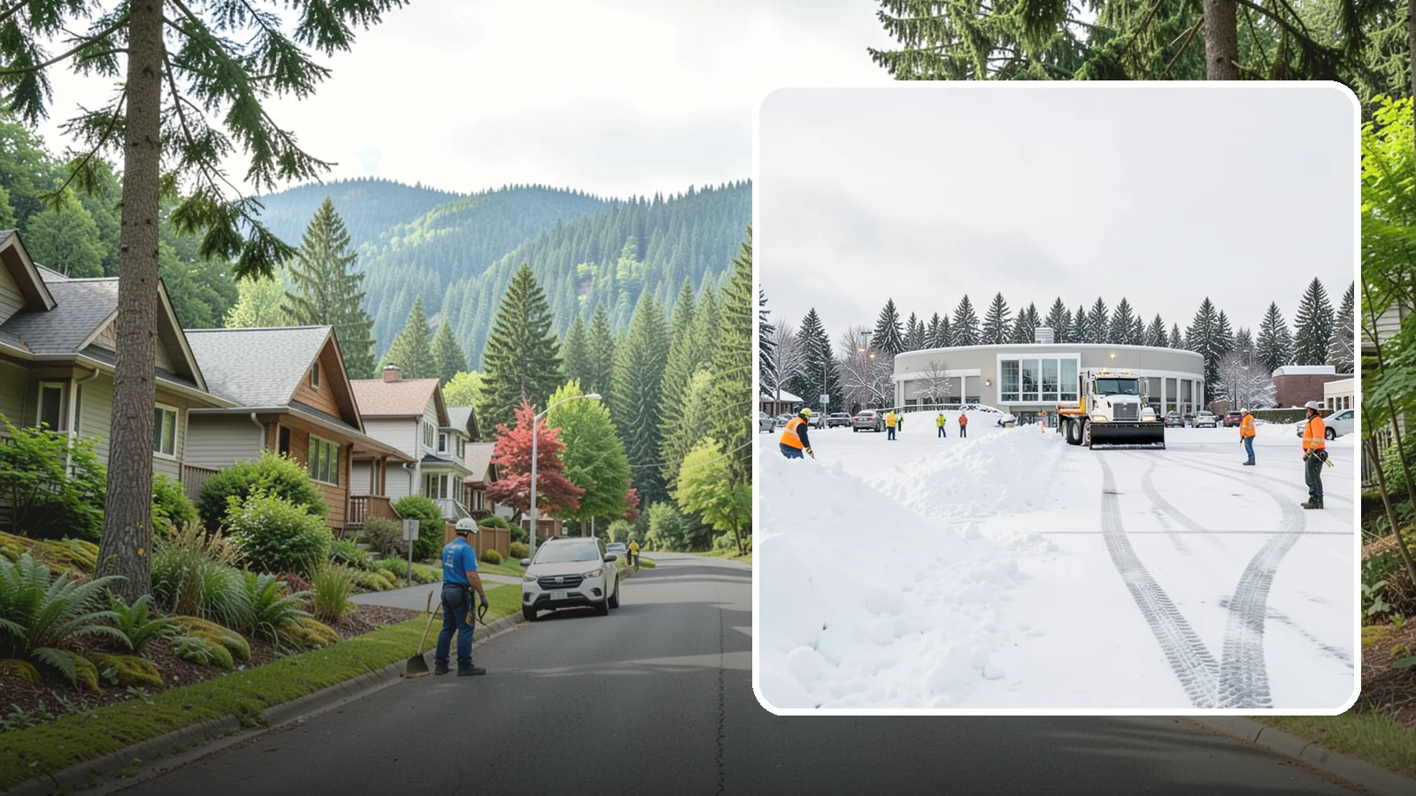 Bank Parking Lot Snow Removal in Darrington, Snohomish County, WA - We clear bank lots, drive-throughs, and ATM lanes so Western Washington customers bank safely all winter.
