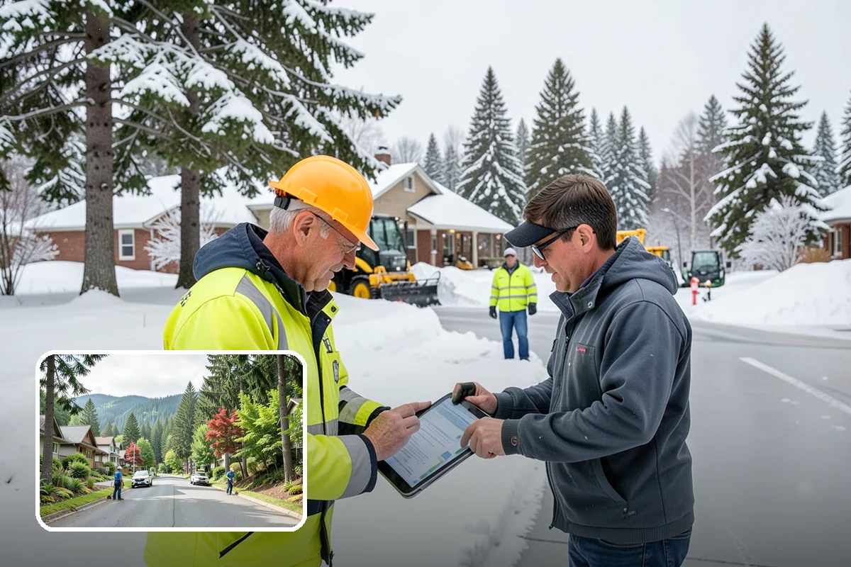 Bank Parking Lot Snow Removal in Darrington, Snohomish County, WA - Customer parking and drive-through lanes stay open all day