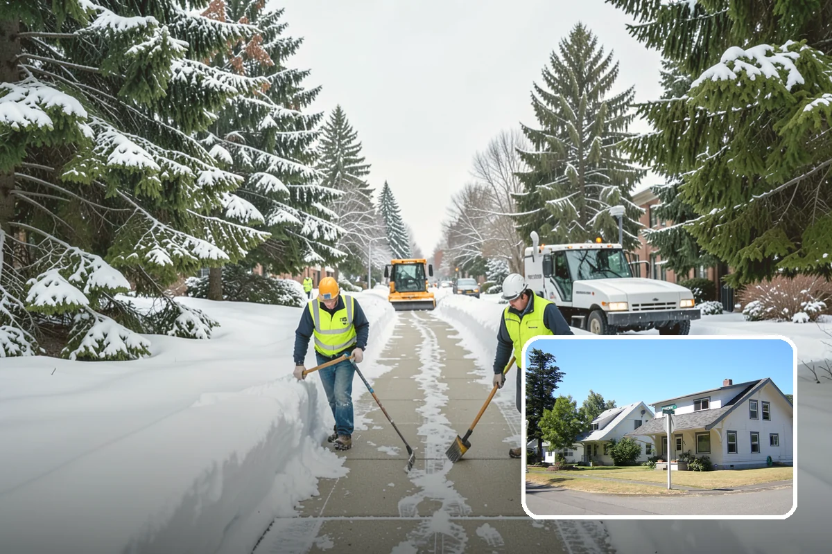 Bank Parking Lot Snow Removal in DuPont, Pierce County, WA - Customer parking and drive-through lanes stay open all day