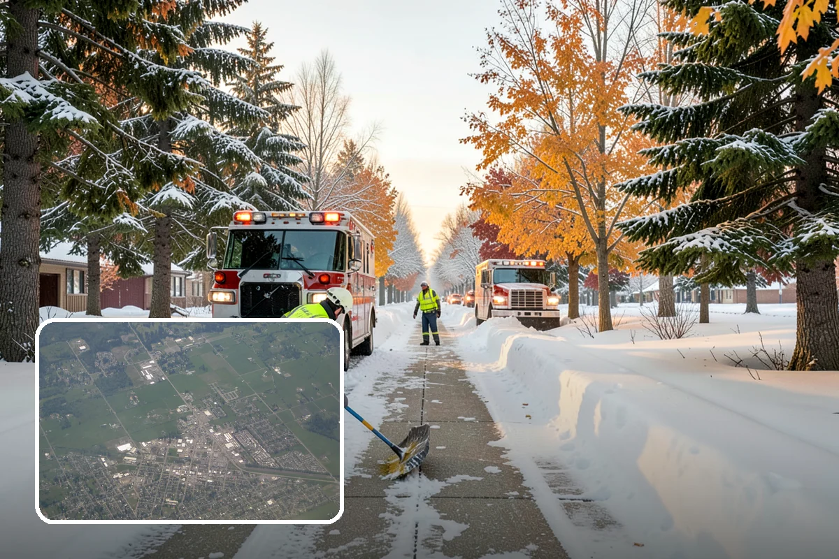 Bank Parking Lot Snow Removal in Enumclaw, King County, WA - Customer parking and drive-through lanes stay open all day