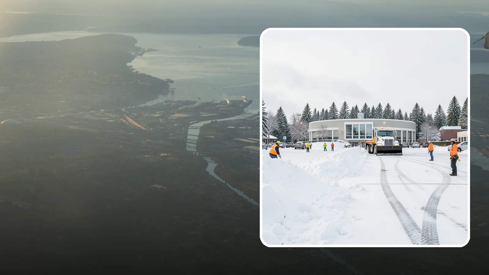 Bank Parking Lot Snow Removal in Fife, Pierce County, WA - We clear bank lots, drive-throughs, and ATM lanes so Western Washington customers bank safely all winter.