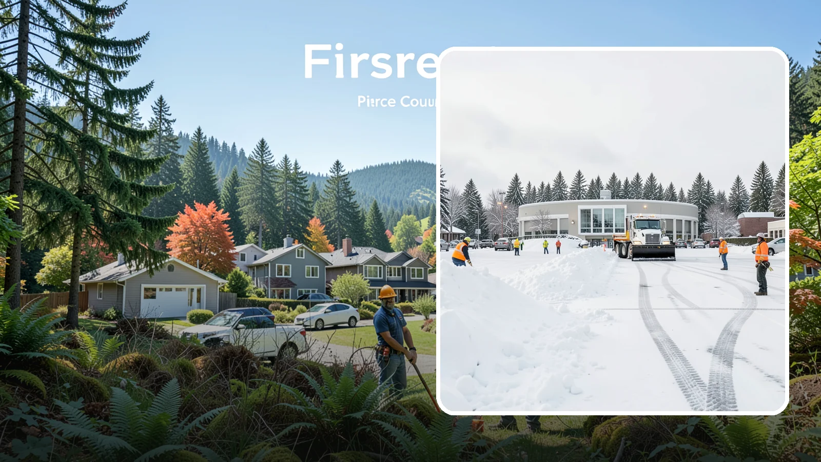Bank Parking Lot Snow Removal in Fircrest, Pierce County, WA - We clear bank lots, drive-throughs, and ATM lanes so Western Washington customers bank safely all winter.