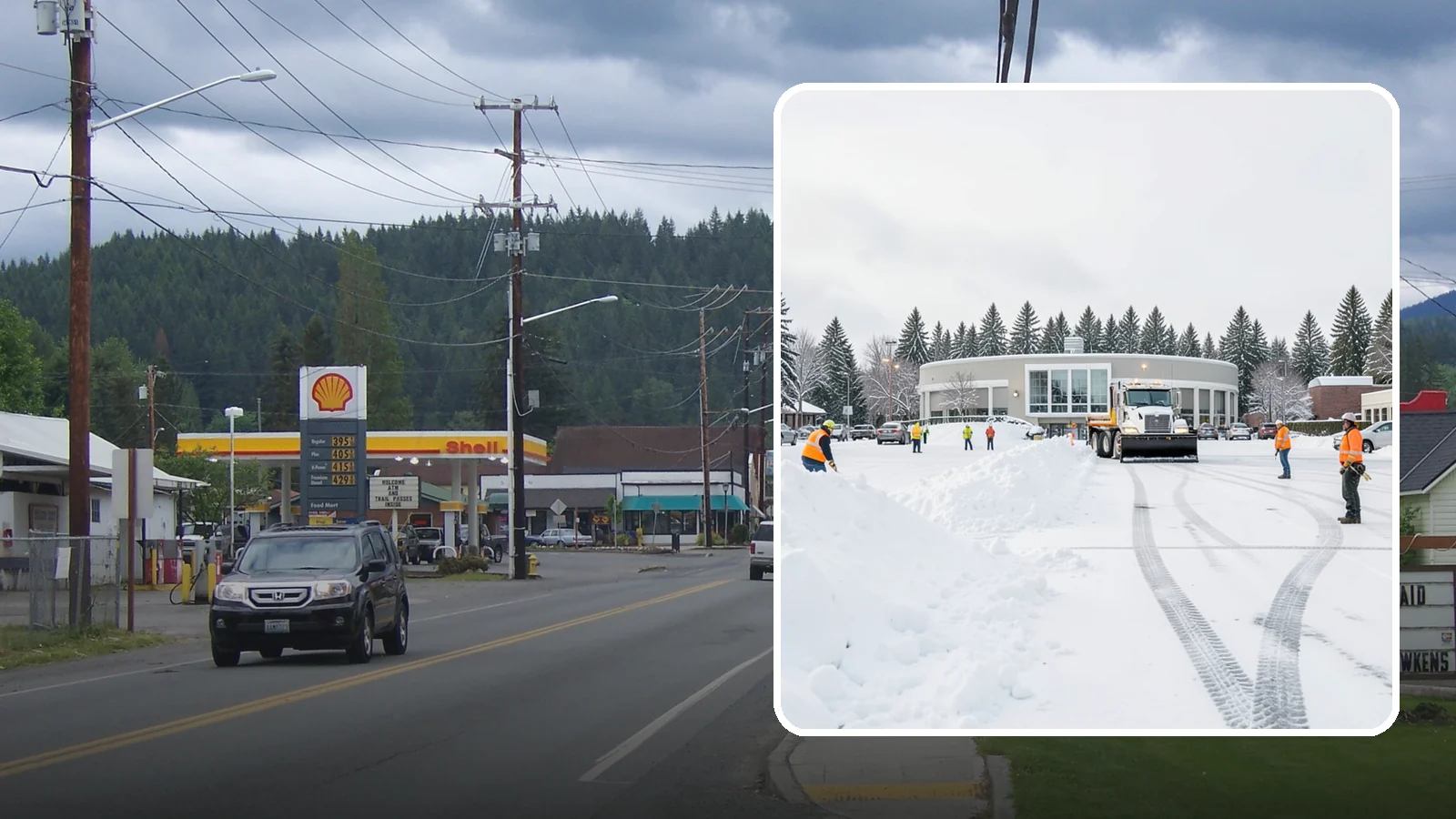 Bank Parking Lot Snow Removal in Granite Falls, Snohomish County, WA - We clear bank lots, drive-throughs, and ATM lanes so Western Washington customers bank safely all winter.