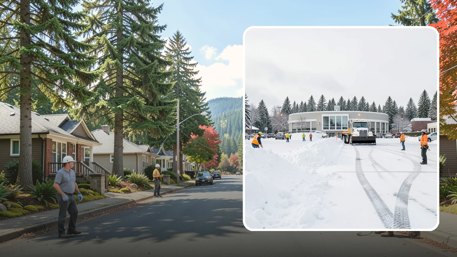 Bank Parking Lot Snow Removal in Hunts Point, King County, WA - We clear bank lots, drive-throughs, and ATM lanes so Western Washington customers bank safely all winter.