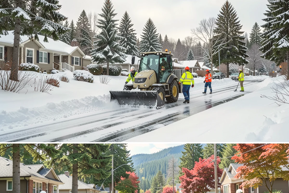 Bank Parking Lot Snow Removal in Hunts Point, King County, WA - Bank lots across Western Washington need the most winter attention from December through February, when morning freezes meet...