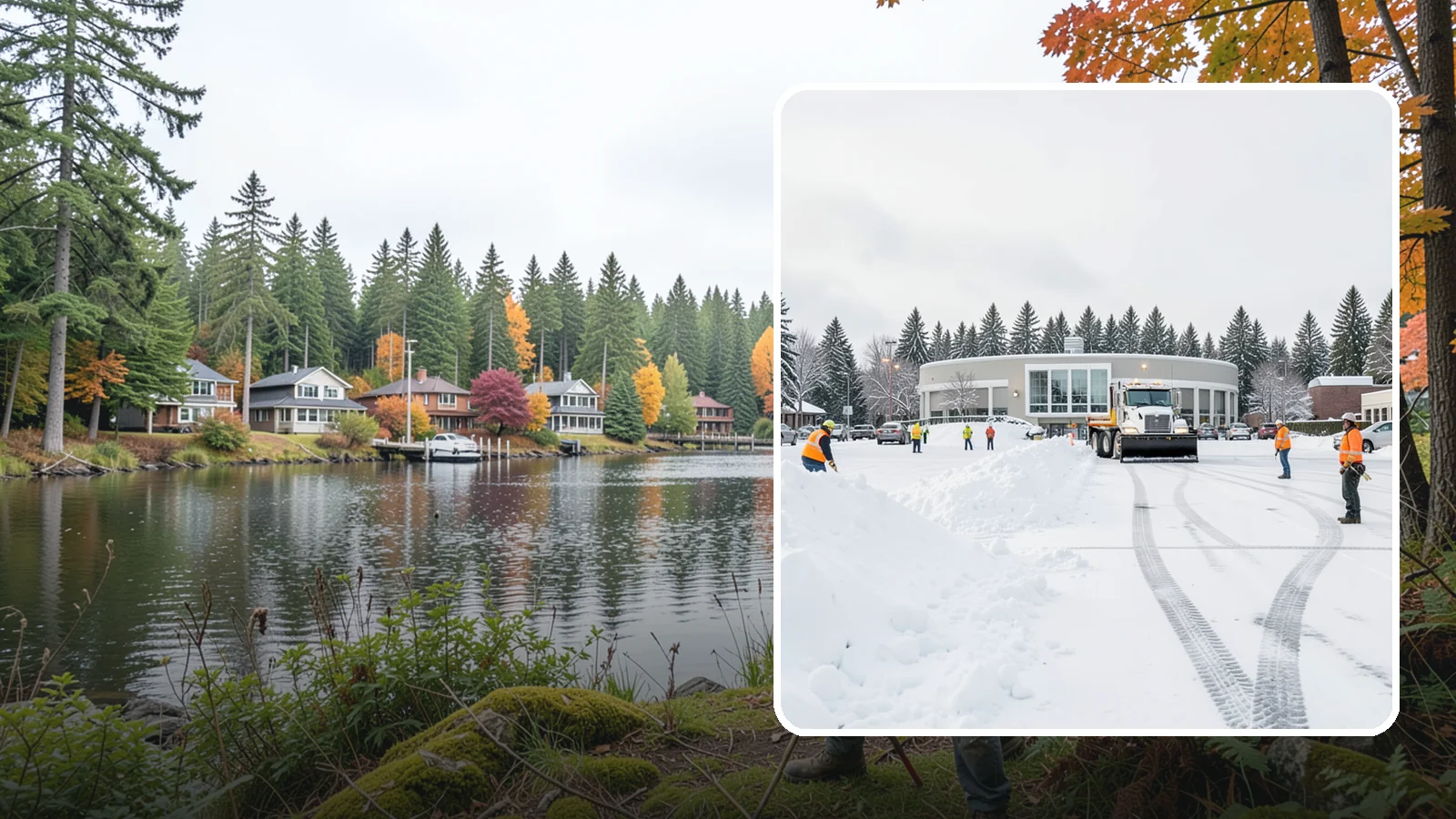 Bank Parking Lot Snow Removal in La Conner, Skagit County, WA - We clear bank lots, drive-throughs, and ATM lanes so Western Washington customers bank safely all winter.