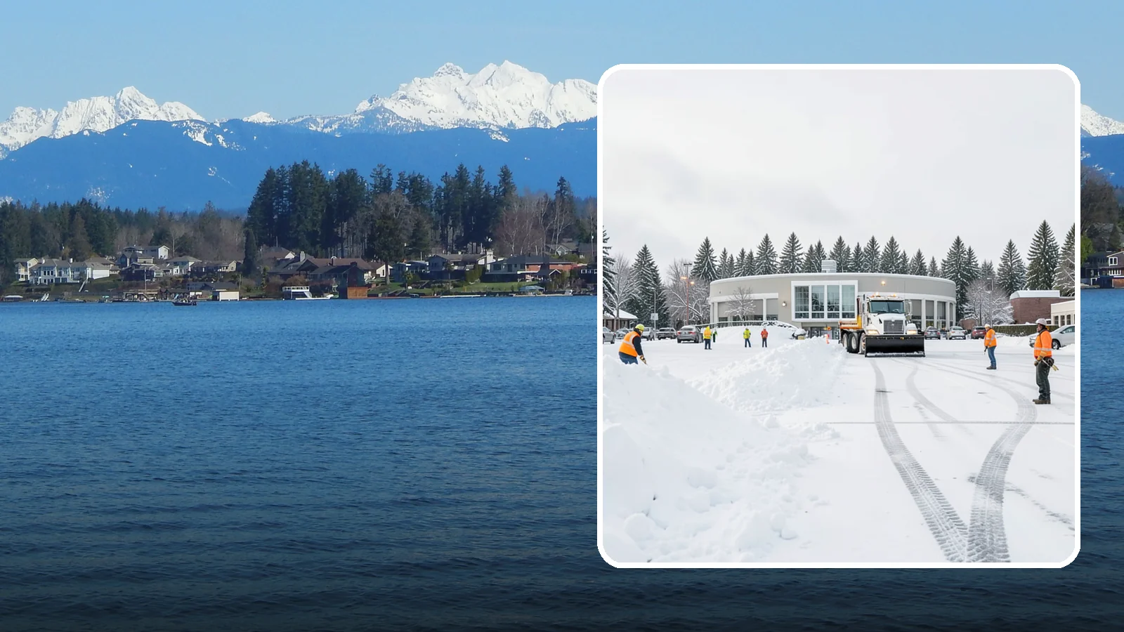 Bank Parking Lot Snow Removal in Lake Stevens, Snohomish County, WA - We clear bank lots, drive-throughs, and ATM lanes so Western Washington customers bank safely all winter.