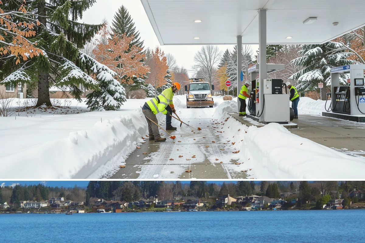 Bank Parking Lot Snow Removal in Lake Stevens, Snohomish County, WA - Bank lots across Western Washington need the most winter attention from December through February, when morning freezes meet...