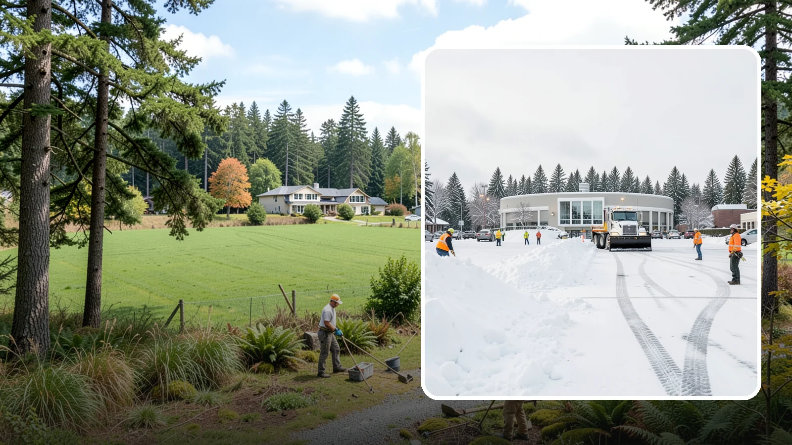 Bank Parking Lot Snow Removal in Lyman, Skagit County, WA - We clear bank lots, drive-throughs, and ATM lanes so Western Washington customers bank safely all winter.