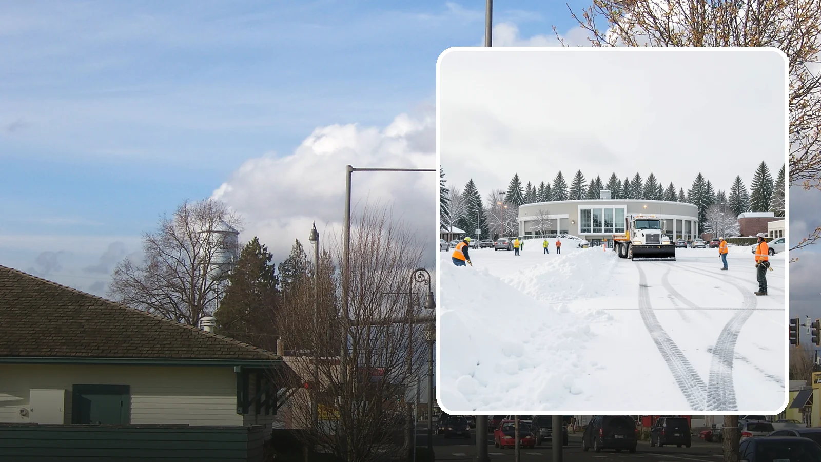 Bank Parking Lot Snow Removal in Marysville, Snohomish County, WA - We clear bank lots, drive-throughs, and ATM lanes so Western Washington customers bank safely all winter.