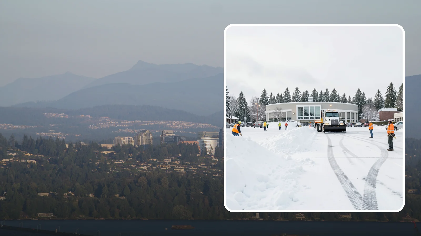 Bank Parking Lot Snow Removal in Medina, King County, WA - We clear bank lots, drive-throughs, and ATM lanes so Western Washington customers bank safely all winter.
