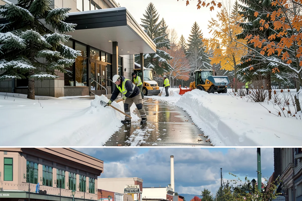Bank Parking Lot Snow Removal in Monroe, Snohomish County, WA - Bank lots across Western Washington need the most winter attention from December through February, when morning freezes meet...