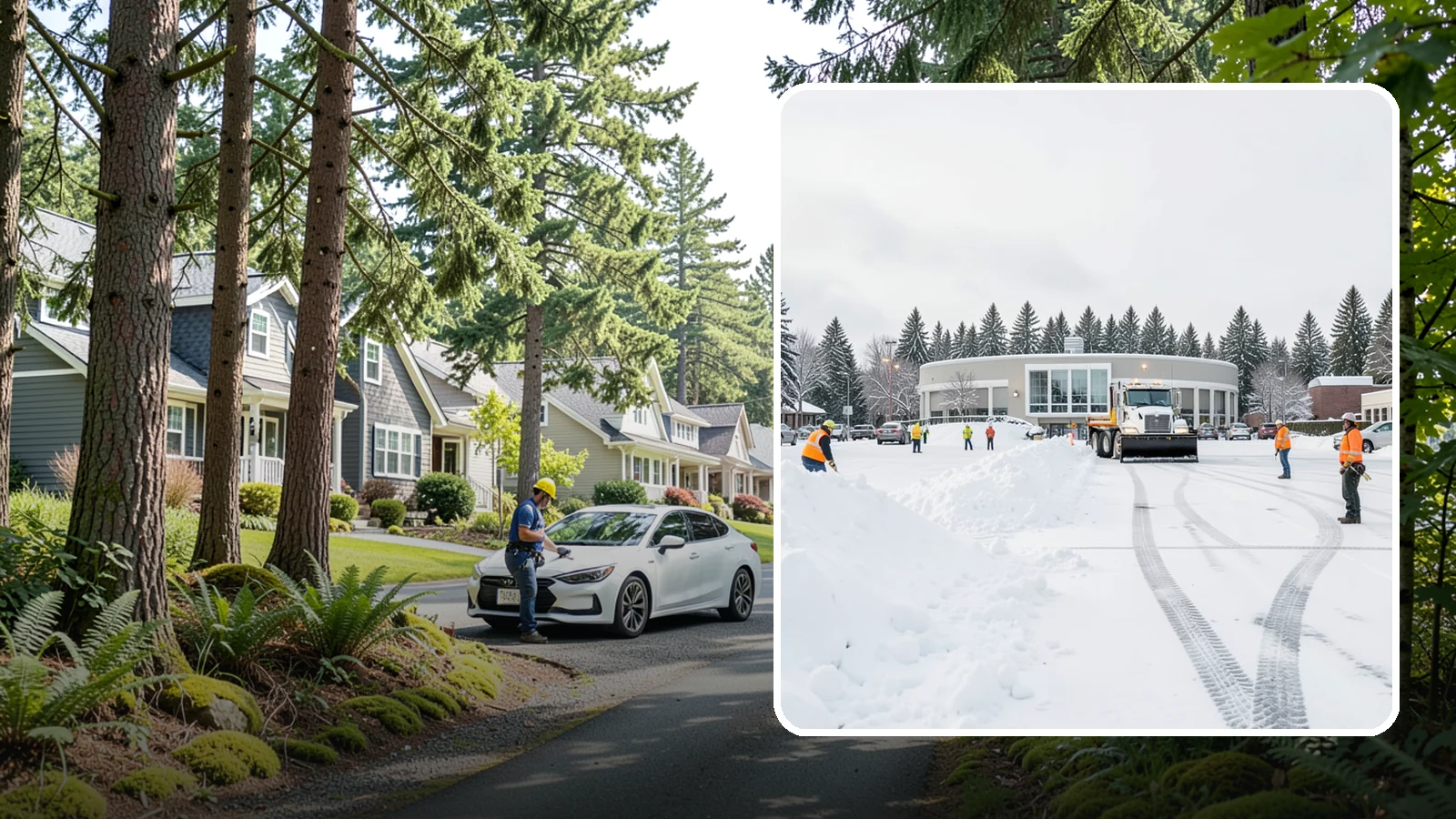 Bank Parking Lot Snow Removal in Normandy Park, King County, WA - We clear bank lots, drive-throughs, and ATM lanes so Western Washington customers bank safely all winter.