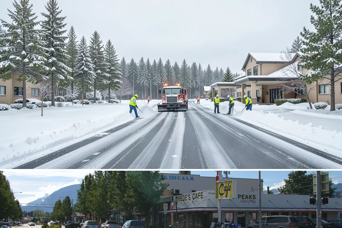 Bank Parking Lot Snow Removal in North Bend, King County, WA - Bank lots across Western Washington need the most winter attention from December through February, when morning freezes meet...