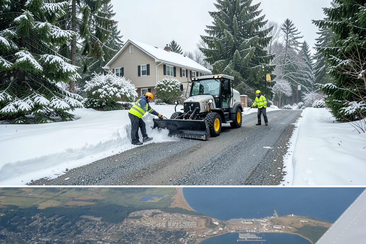 Bank Parking Lot Snow Removal in Oak Harbor, Island County, WA - Bank lots across Western Washington need the most winter attention from December through February, when morning freezes meet...