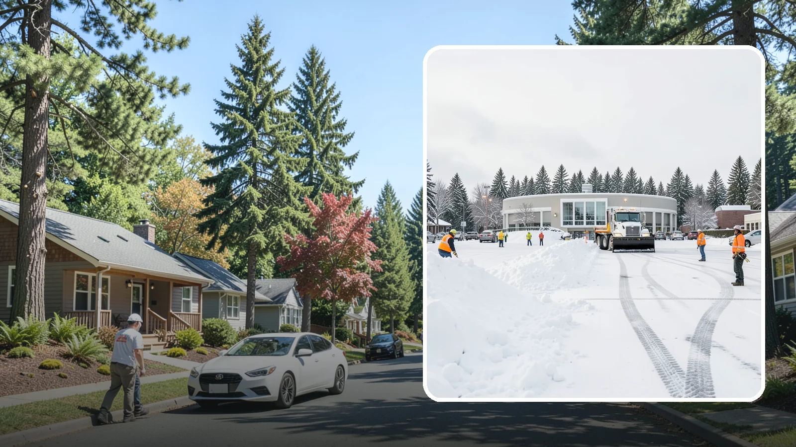 Bank Parking Lot Snow Removal in Orting, Pierce County, WA - We clear bank lots, drive-throughs, and ATM lanes so Western Washington customers bank safely all winter.