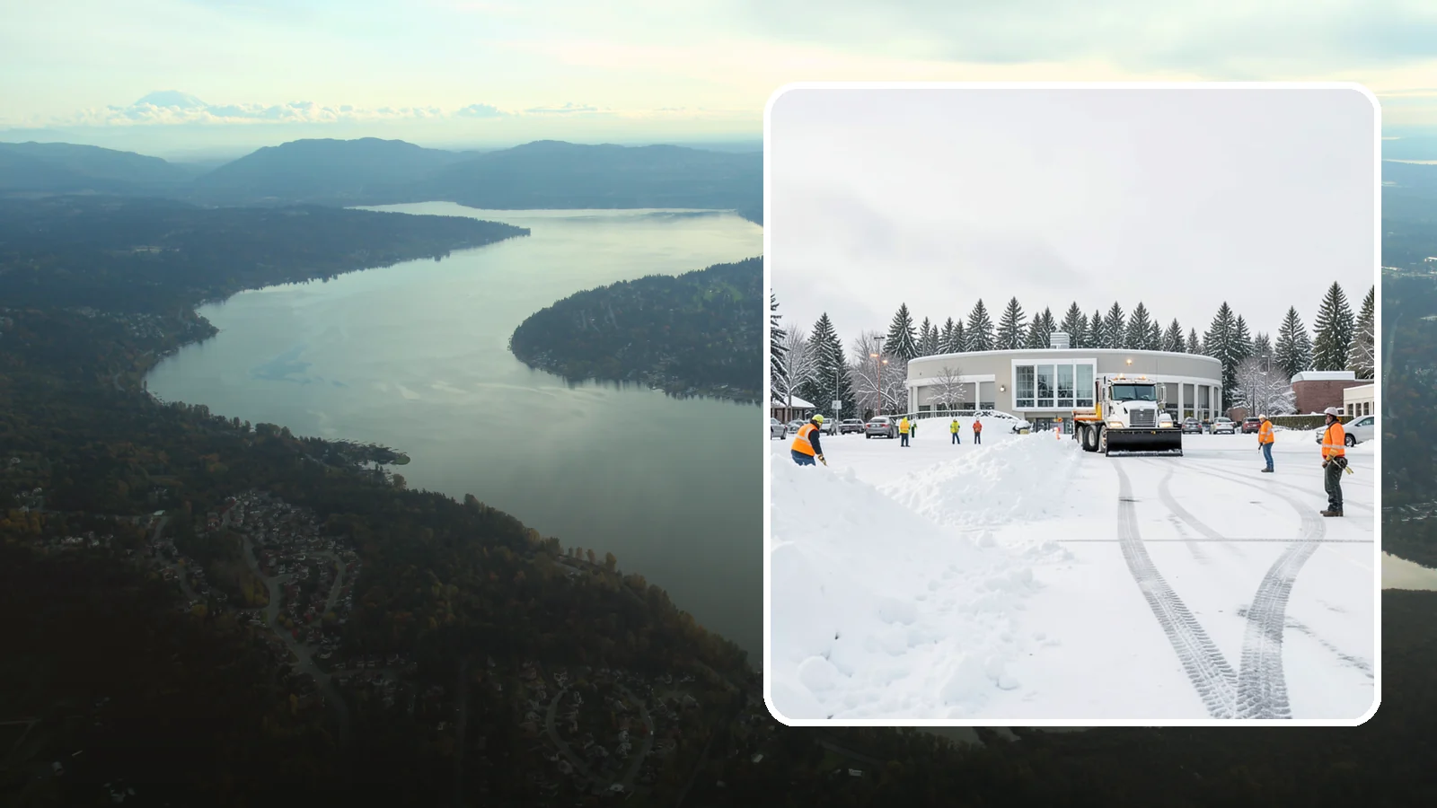 Bank Parking Lot Snow Removal in Sammamish, King County, WA - We clear bank lots, drive-throughs, and ATM lanes so Western Washington customers bank safely all winter.