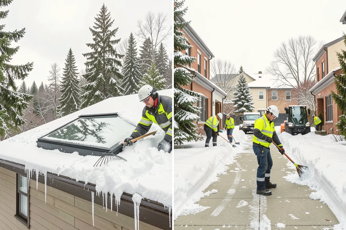 Bank Parking Lot Snow Removal in Sammamish, King County, WA - Map parking, drive-through lanes, and the ATM approach with staff