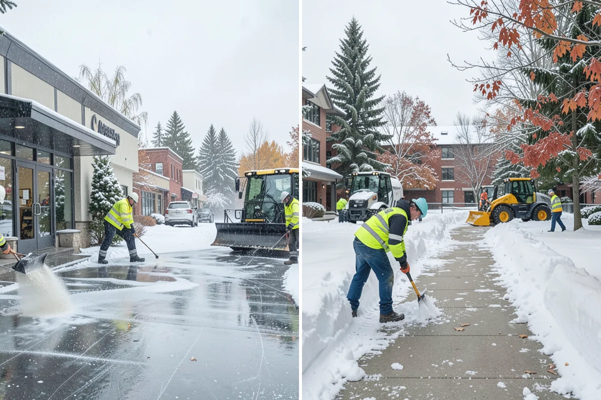 Bank Parking Lot Snow Removal in Skykomish, King County, WA - Map parking, drive-through lanes, and the ATM approach with staff