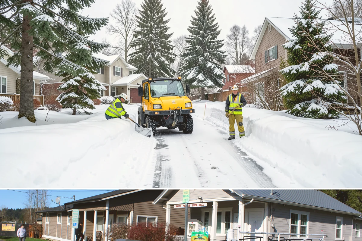 Bank Parking Lot Snow Removal in South Prairie, Pierce County, WA - Bank lots across Western Washington need the most winter attention from December through February, when morning freezes meet...