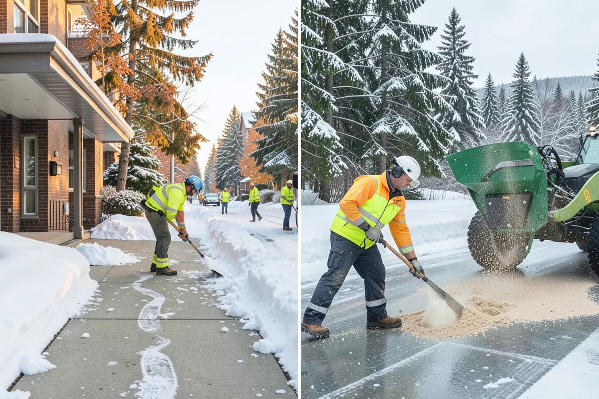 Bank Parking Lot Snow Removal in Wilkeson, Pierce County, WA - Map parking, drive-through lanes, and the ATM approach with staff