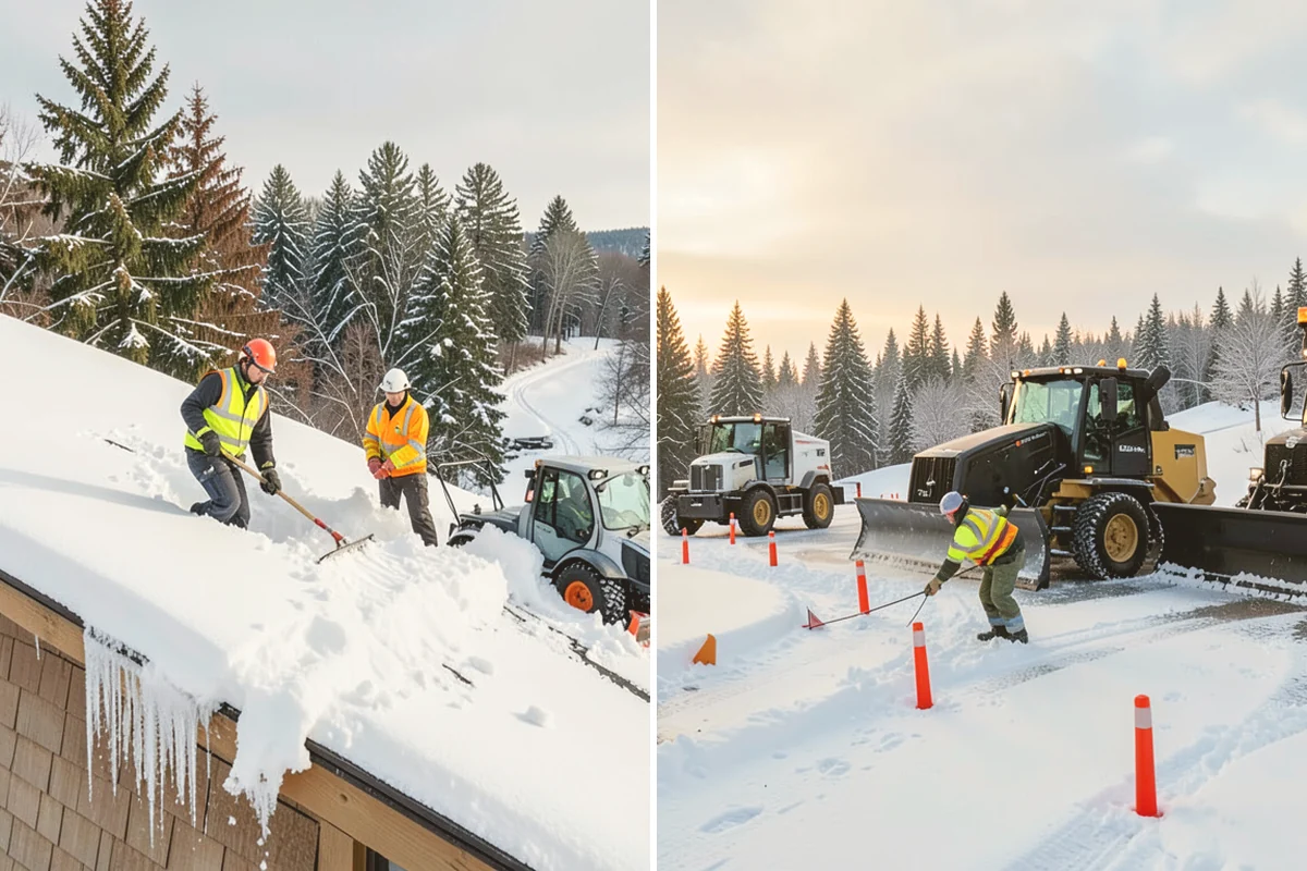 Bank Sidewalk Clearing in Algona, King County, WA - Clear the lobby entrance and walk before the branch opens