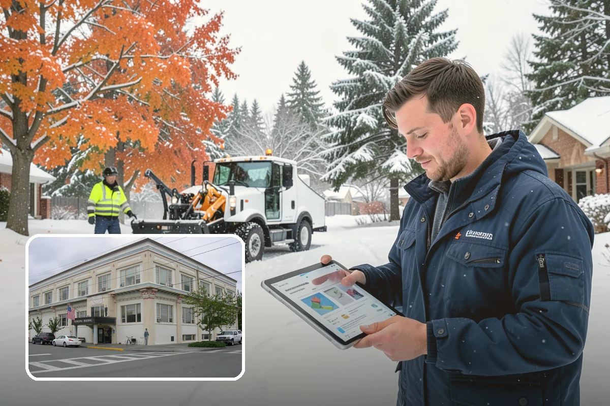 Bank Sidewalk Clearing in Anacortes, Skagit County, WA - Lobby and ATM approaches cleared for every customer