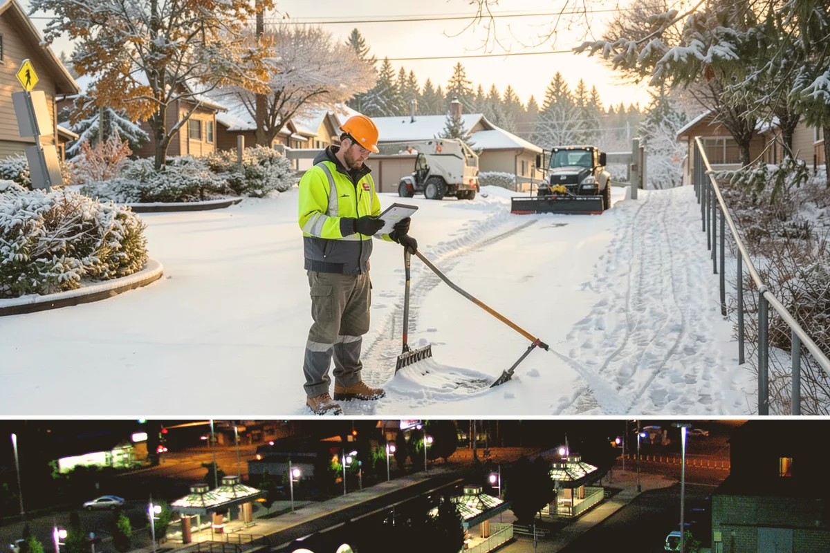 Bank Sidewalk Clearing in Auburn, King County, WA - Bank sidewalk risk peaks from December through February, when frost glazes smooth branch entrances before customers arrive.