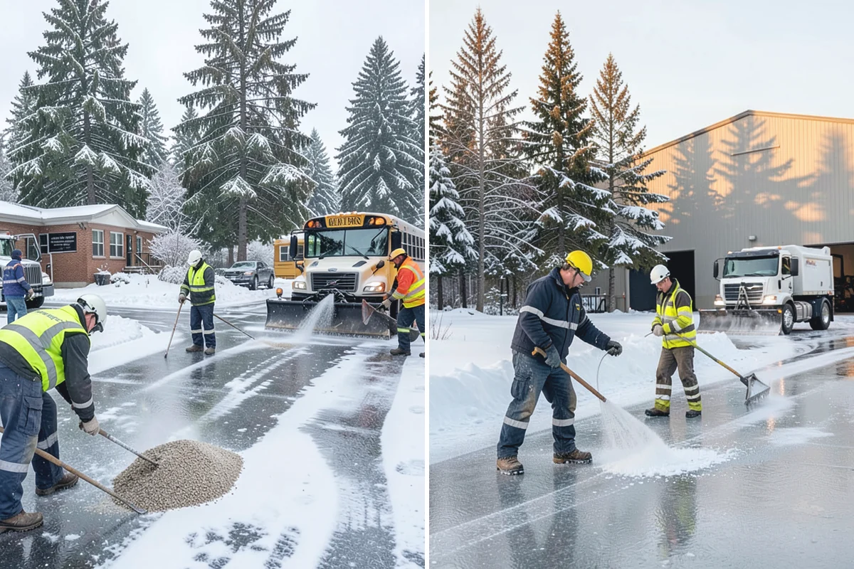 Bank Sidewalk Clearing in Beaux Arts Village, King County, WA - Clear the lobby entrance and walk before the branch opens