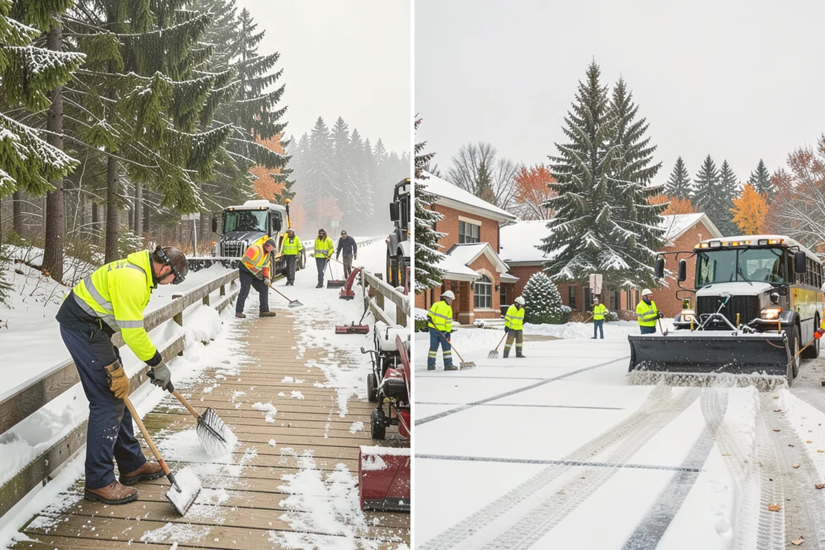Bank Sidewalk Clearing in Bothell, King County, WA - Clear the lobby entrance and walk before the branch opens