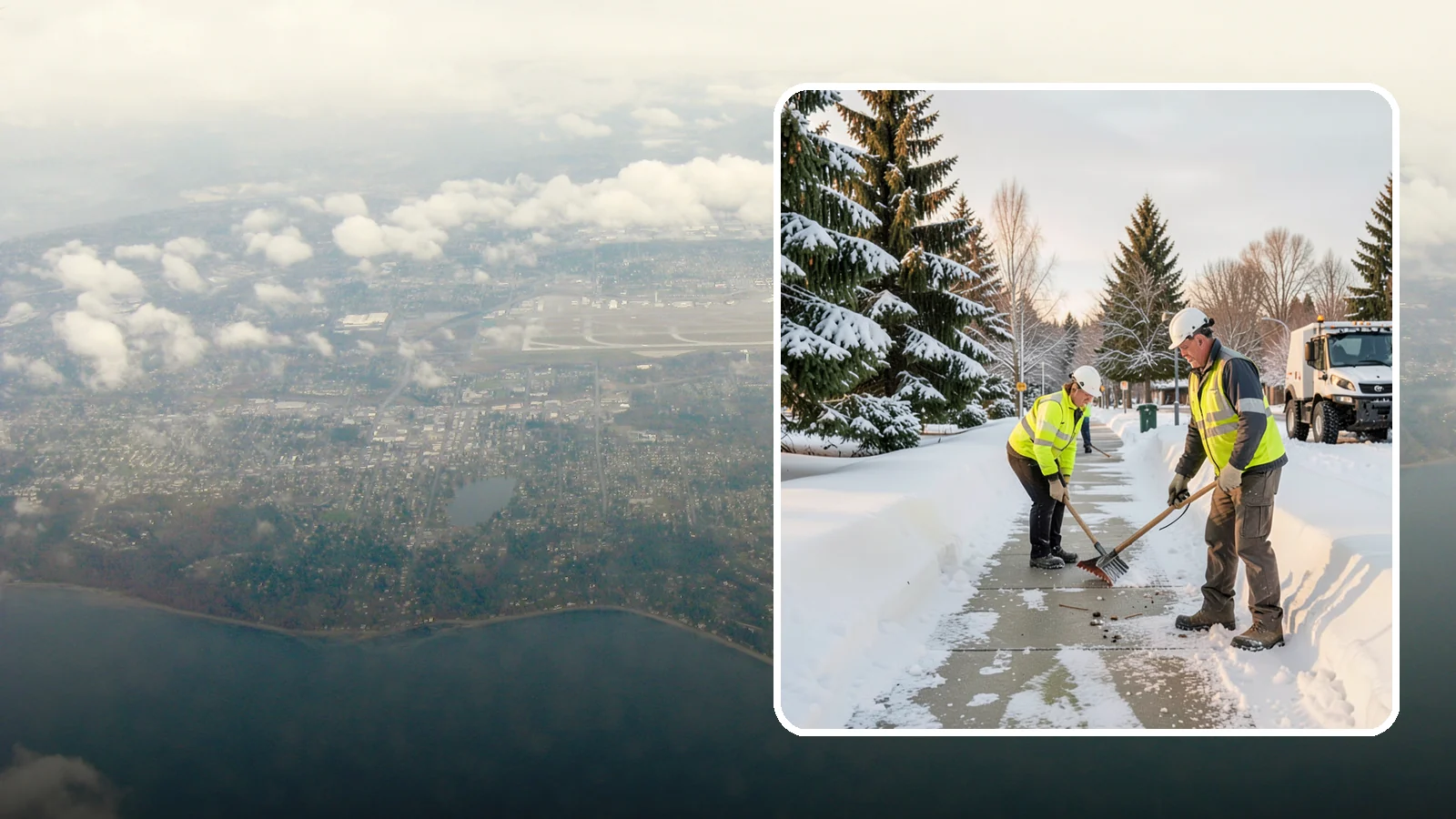 Bank Sidewalk Clearing in Burien, King County, WA - Branch-entrance sidewalk clearing for Western Washington banks, keeping lobby approaches and ATM vestibule walks safe for...