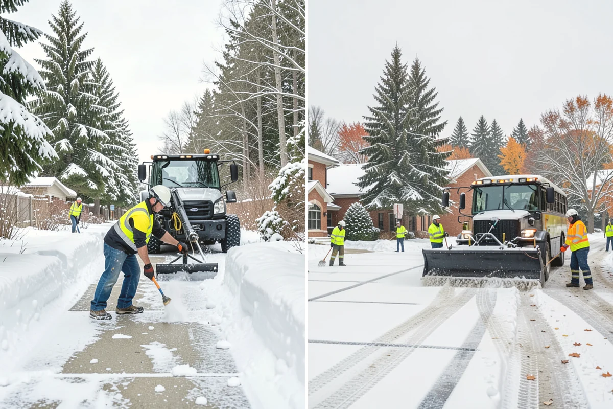 Bank Sidewalk Clearing in Burien, King County, WA - Clear the lobby entrance and walk before the branch opens