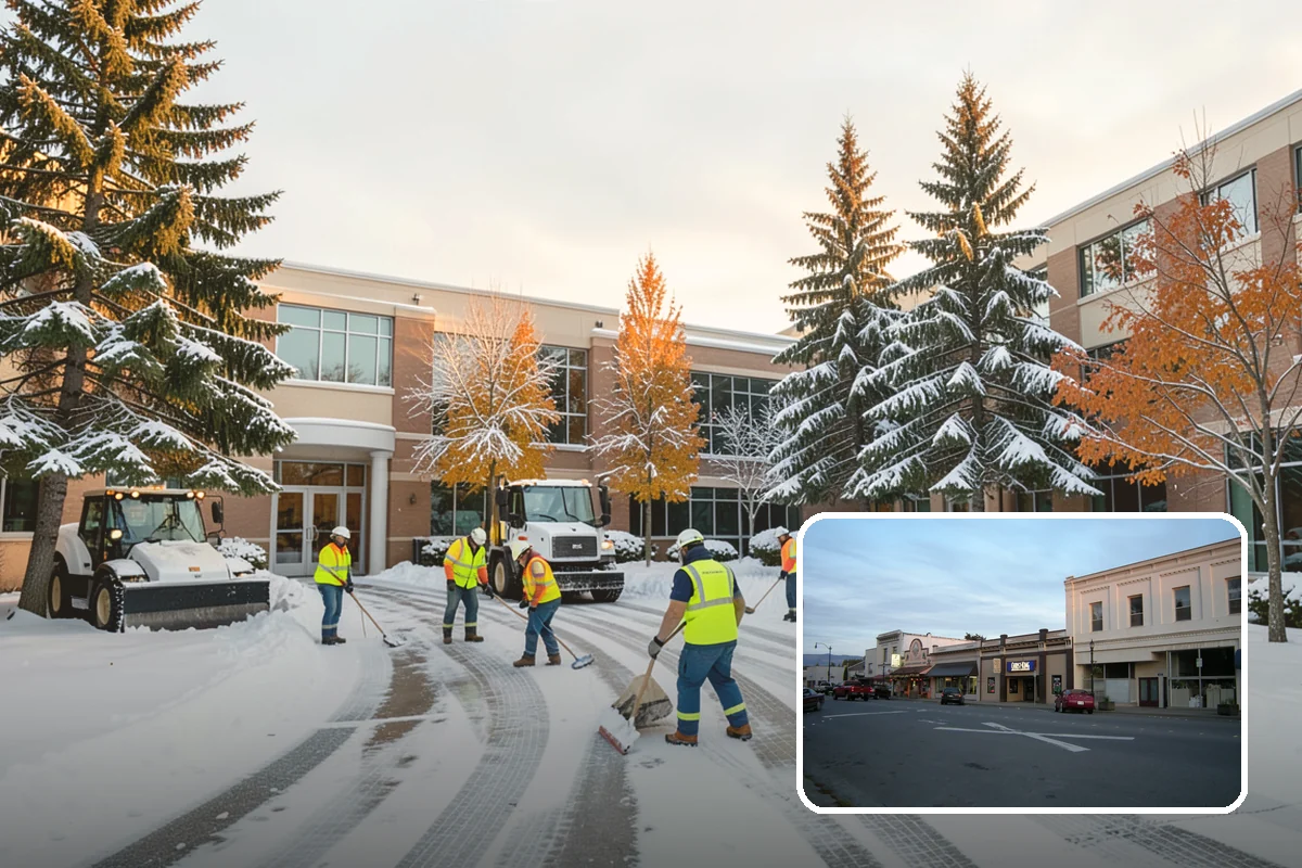 Bank Sidewalk Clearing in Burlington, Skagit County, WA - Lobby and ATM approaches cleared for every customer