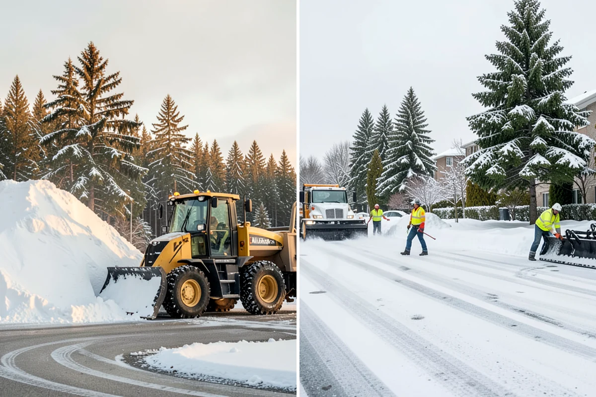 Bank Sidewalk Clearing in Clyde Hill, King County, WA - Clear the lobby entrance and walk before the branch opens