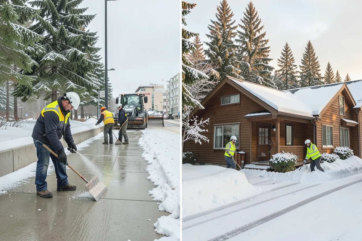 Bank Sidewalk Clearing in Coupeville, Island County, WA - Clear the lobby entrance and walk before the branch opens