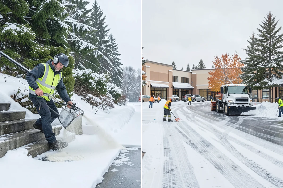 Bank Sidewalk Clearing in Des Moines, King County, WA - Clear the lobby entrance and walk before the branch opens