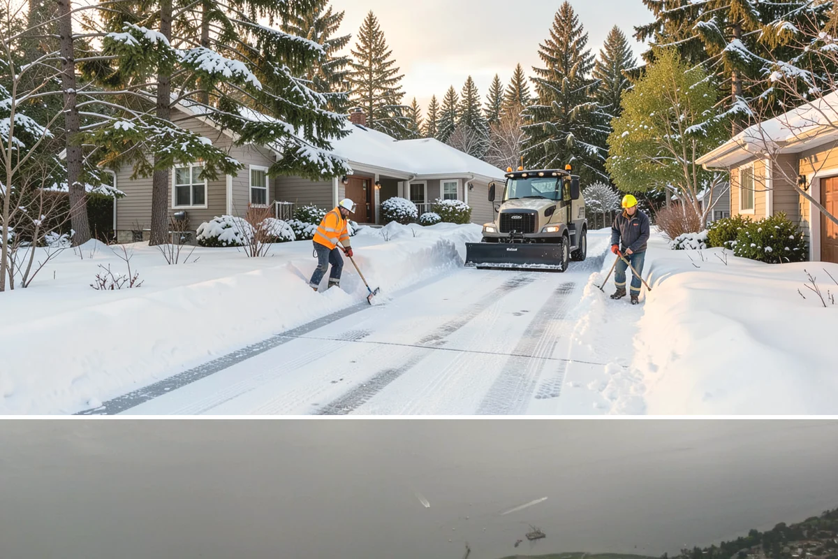 Bank Sidewalk Clearing in Des Moines, King County, WA - Bank sidewalk risk peaks from December through February, when frost glazes smooth branch entrances before customers arrive.