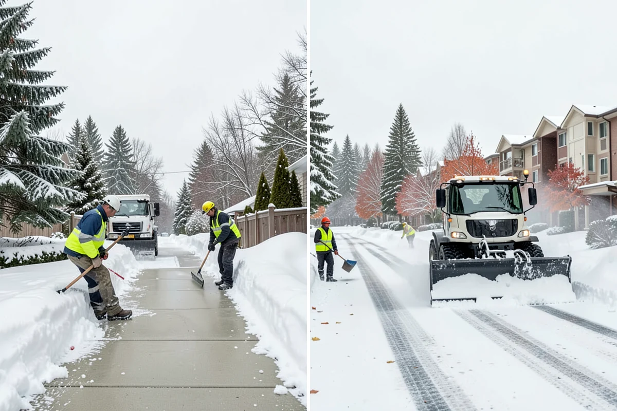 Bank Sidewalk Clearing in DuPont, Pierce County, WA - Clear the lobby entrance and walk before the branch opens