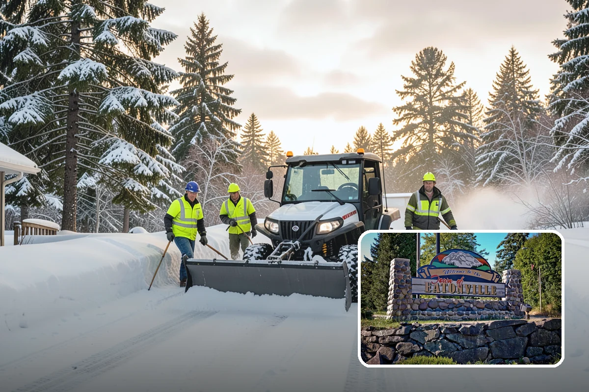 Bank Sidewalk Clearing in Eatonville, Pierce County, WA - Lobby and ATM approaches cleared for every customer