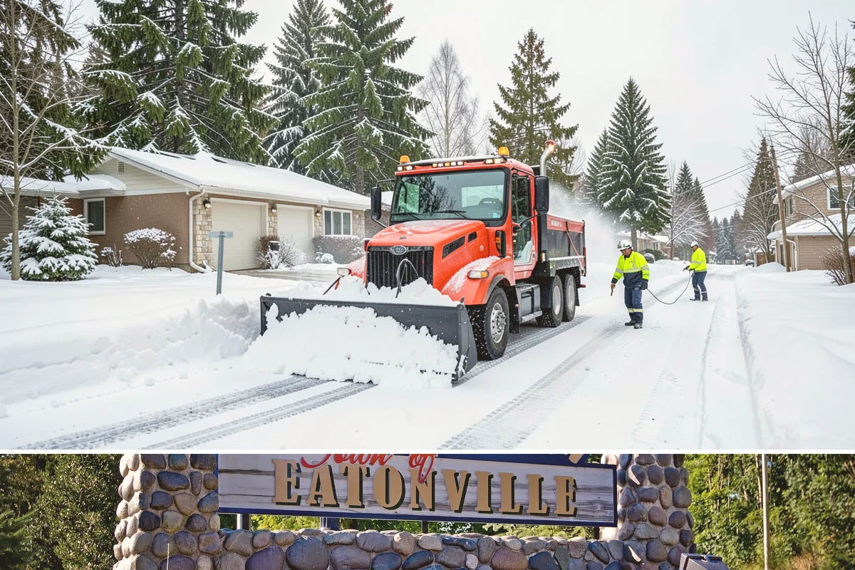 Bank Sidewalk Clearing in Eatonville, Pierce County, WA - Bank sidewalk risk peaks from December through February, when frost glazes smooth branch entrances before customers arrive.