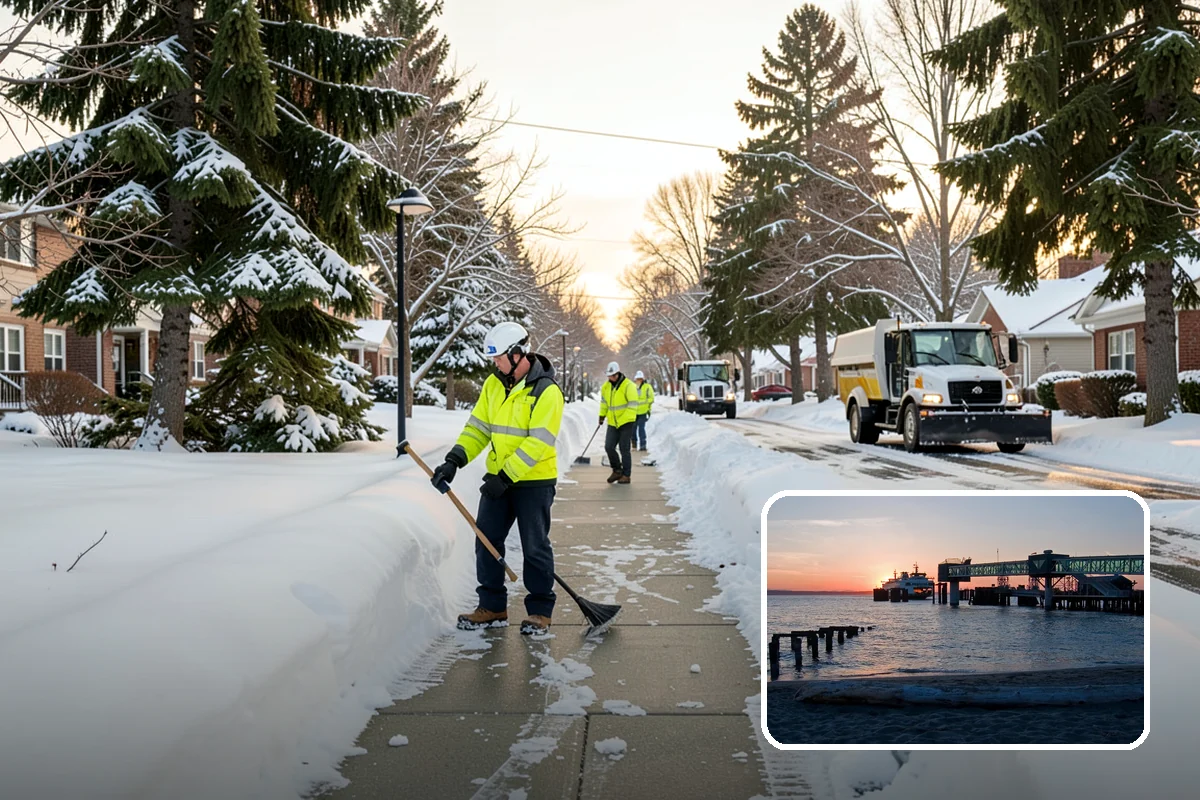 Bank Sidewalk Clearing in Edmonds, Snohomish County, WA - Lobby and ATM approaches cleared for every customer