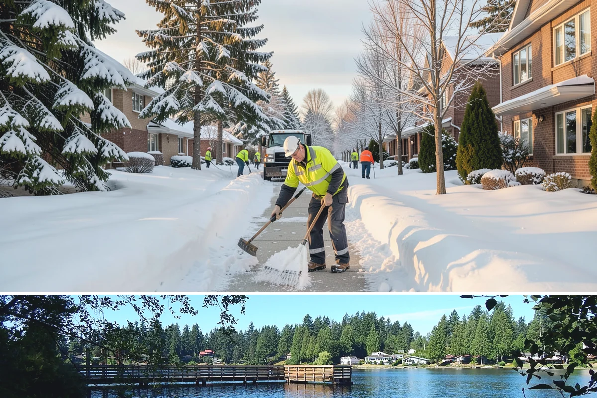 Bank Sidewalk Clearing in Federal Way, King County, WA - Bank sidewalk risk peaks from December through February, when frost glazes smooth branch entrances before customers arrive.