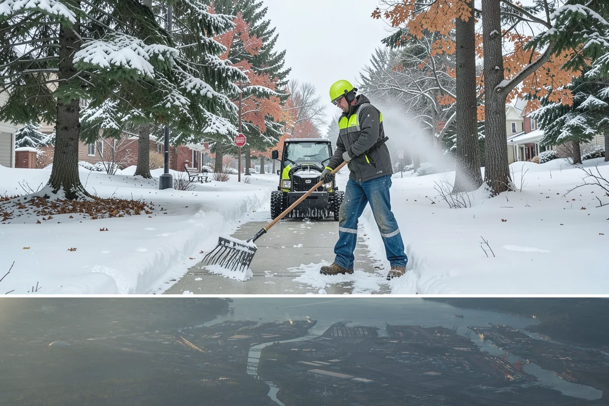 Bank Sidewalk Clearing in Fife, Pierce County, WA - Bank sidewalk risk peaks from December through February, when frost glazes smooth branch entrances before customers arrive.