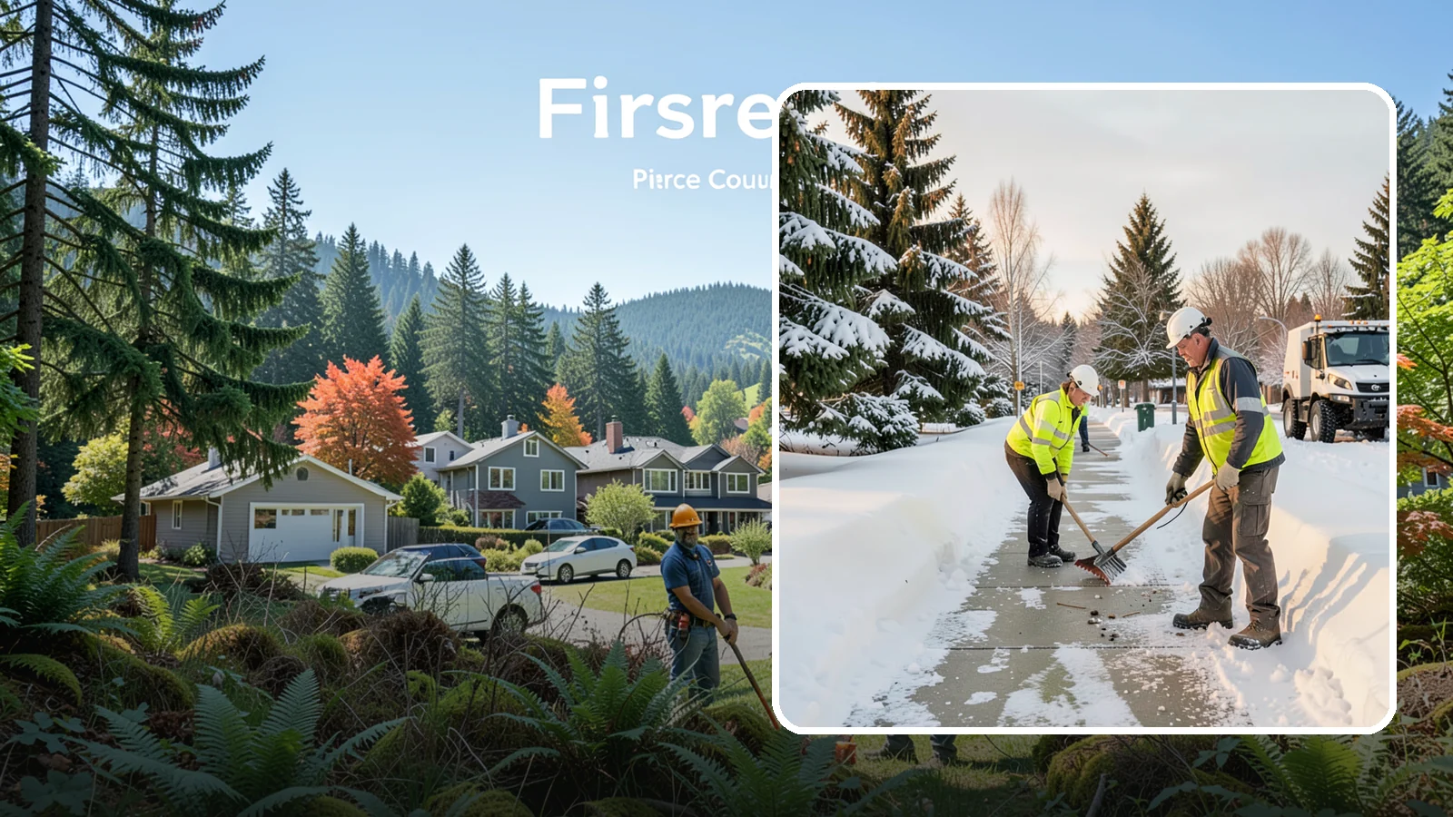 Bank Sidewalk Clearing in Fircrest, Pierce County, WA - Branch-entrance sidewalk clearing for Western Washington banks, keeping lobby approaches and ATM vestibule walks safe for...