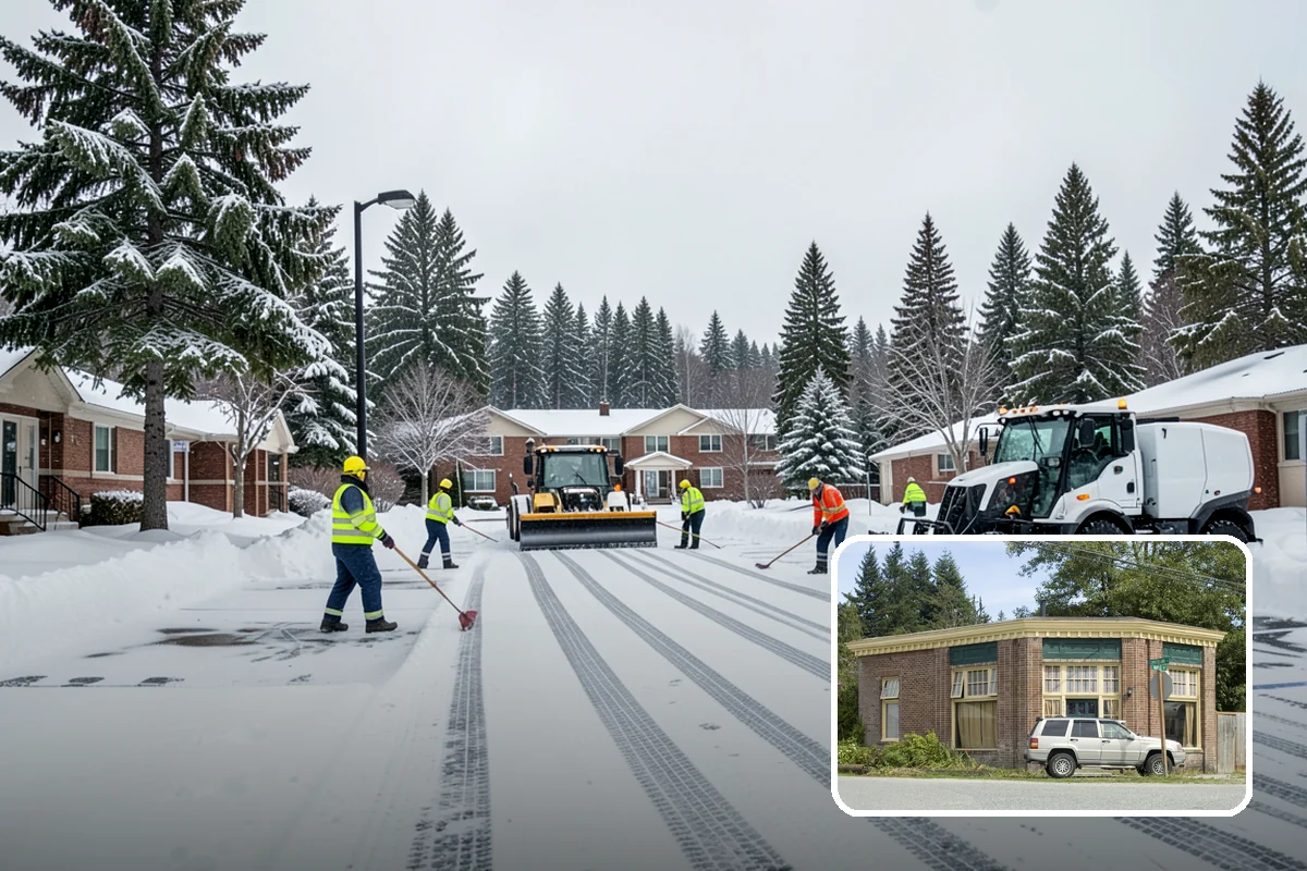 Bank Sidewalk Clearing in Hamilton, Skagit County, WA - Lobby and ATM approaches cleared for every customer