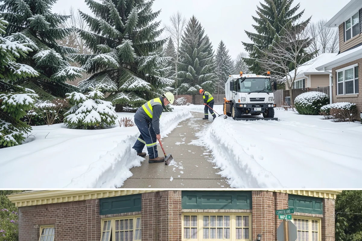 Bank Sidewalk Clearing in Hamilton, Skagit County, WA - Bank sidewalk risk peaks from December through February, when frost glazes smooth branch entrances before customers arrive.