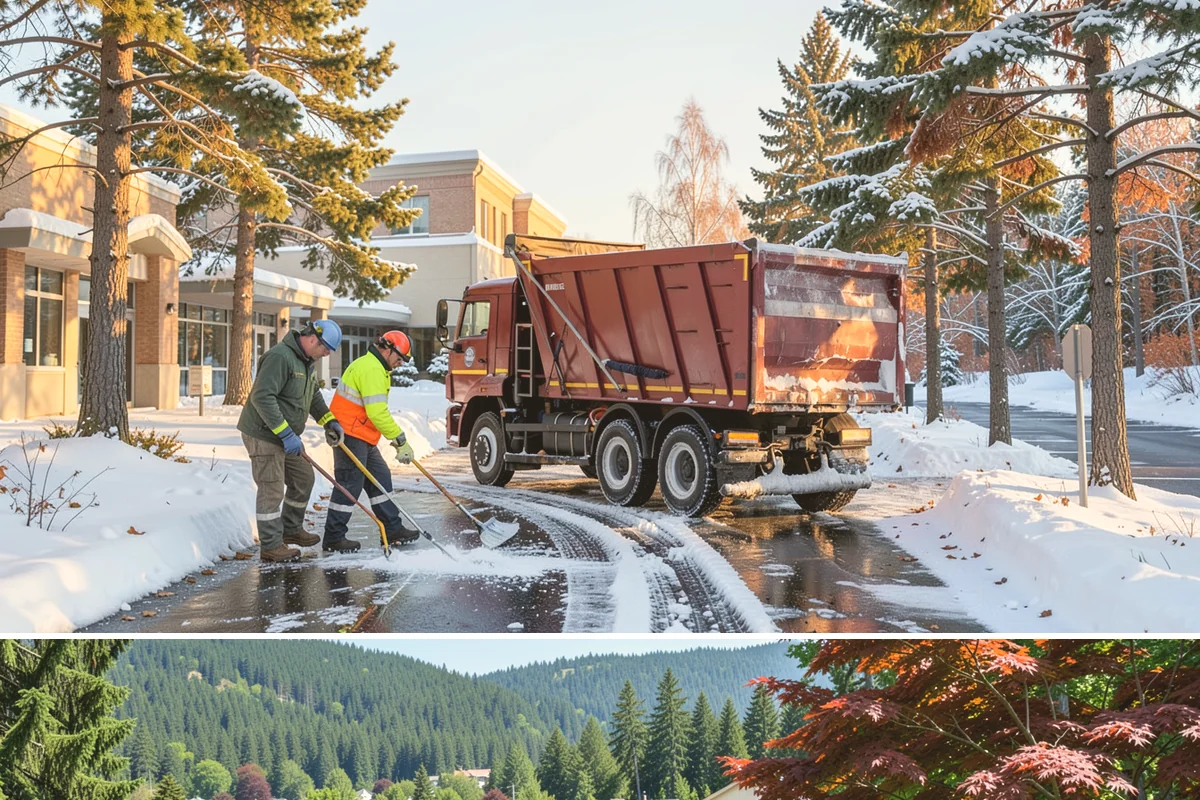Bank Sidewalk Clearing in Index, Snohomish County, WA - Bank sidewalk risk peaks from December through February, when frost glazes smooth branch entrances before customers arrive.