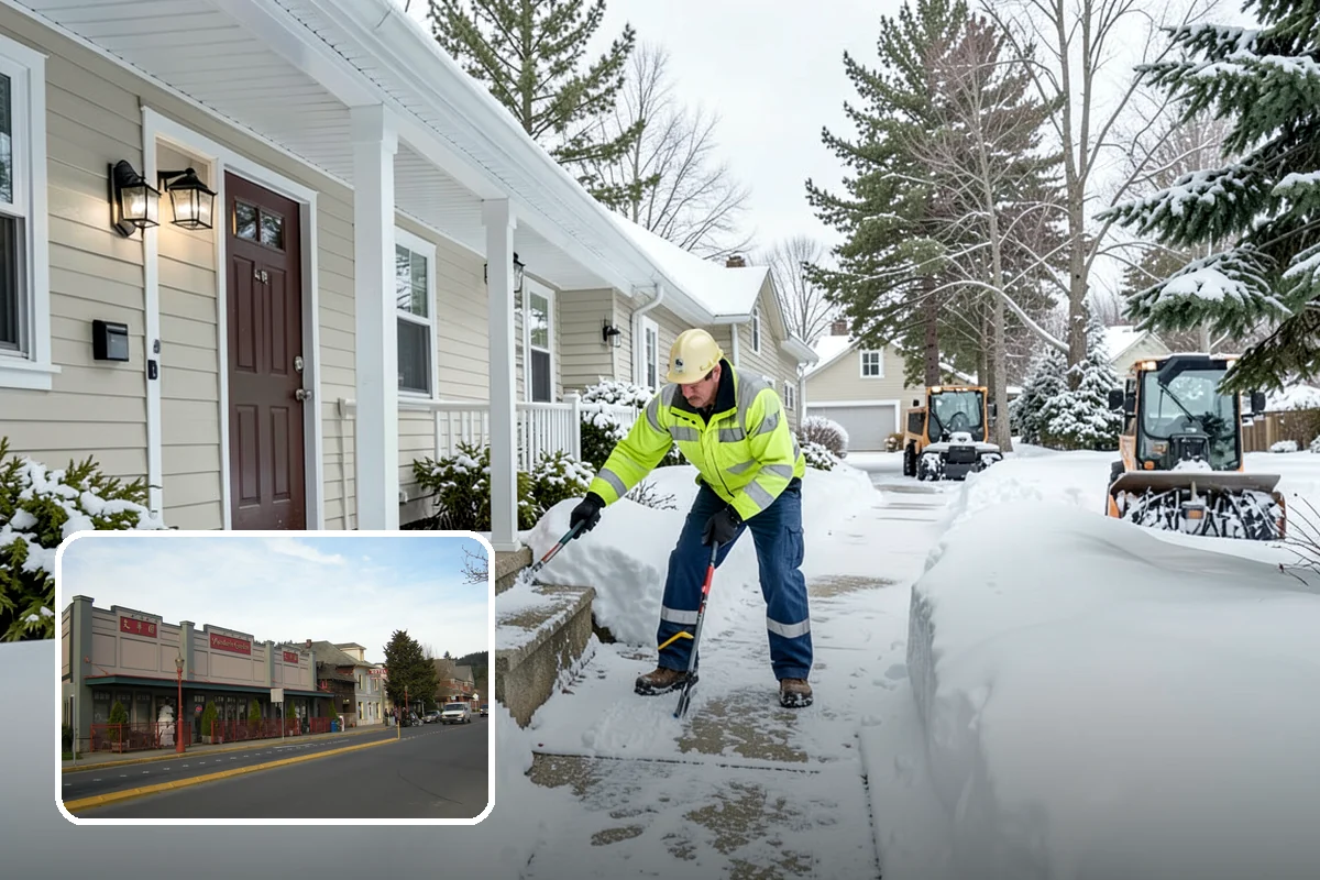Bank Sidewalk Clearing in Issaquah, King County, WA - Lobby and ATM approaches cleared for every customer